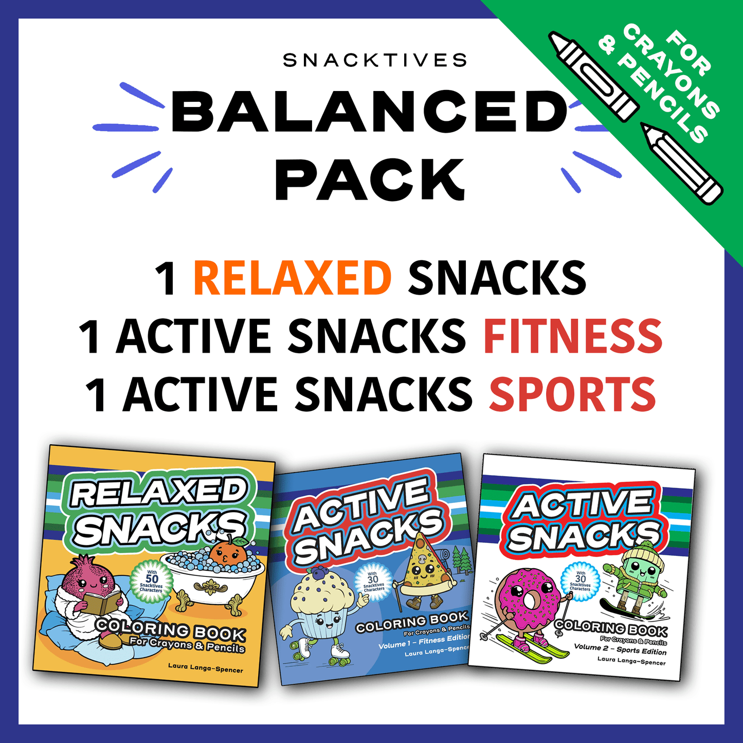 Balanced Pack for Crayons & Pencils - Relaxed & Active (Fitness & Sports)