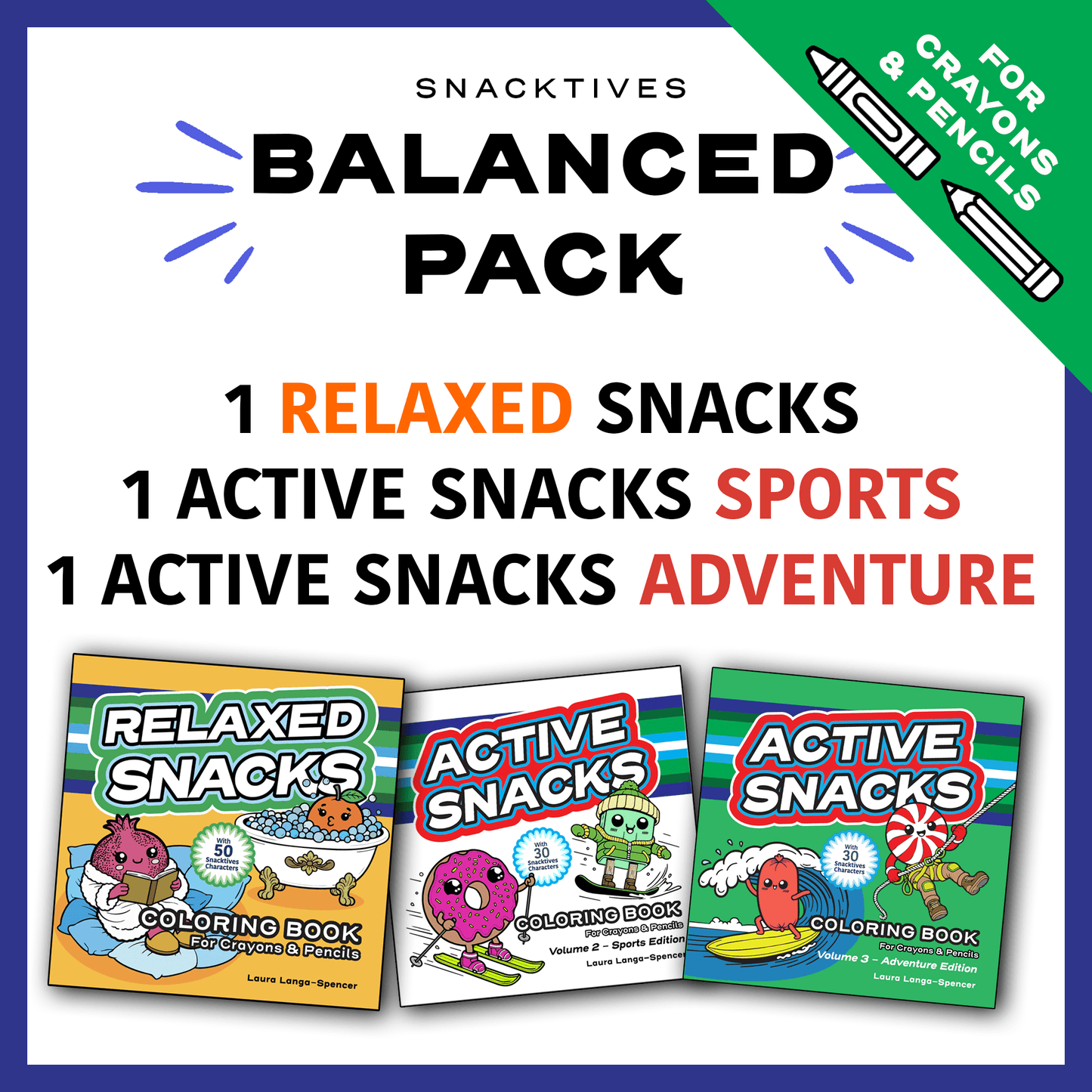 Balanced Pack for Crayons & Pencils - Relaxed & Active (Sports & Adventure)