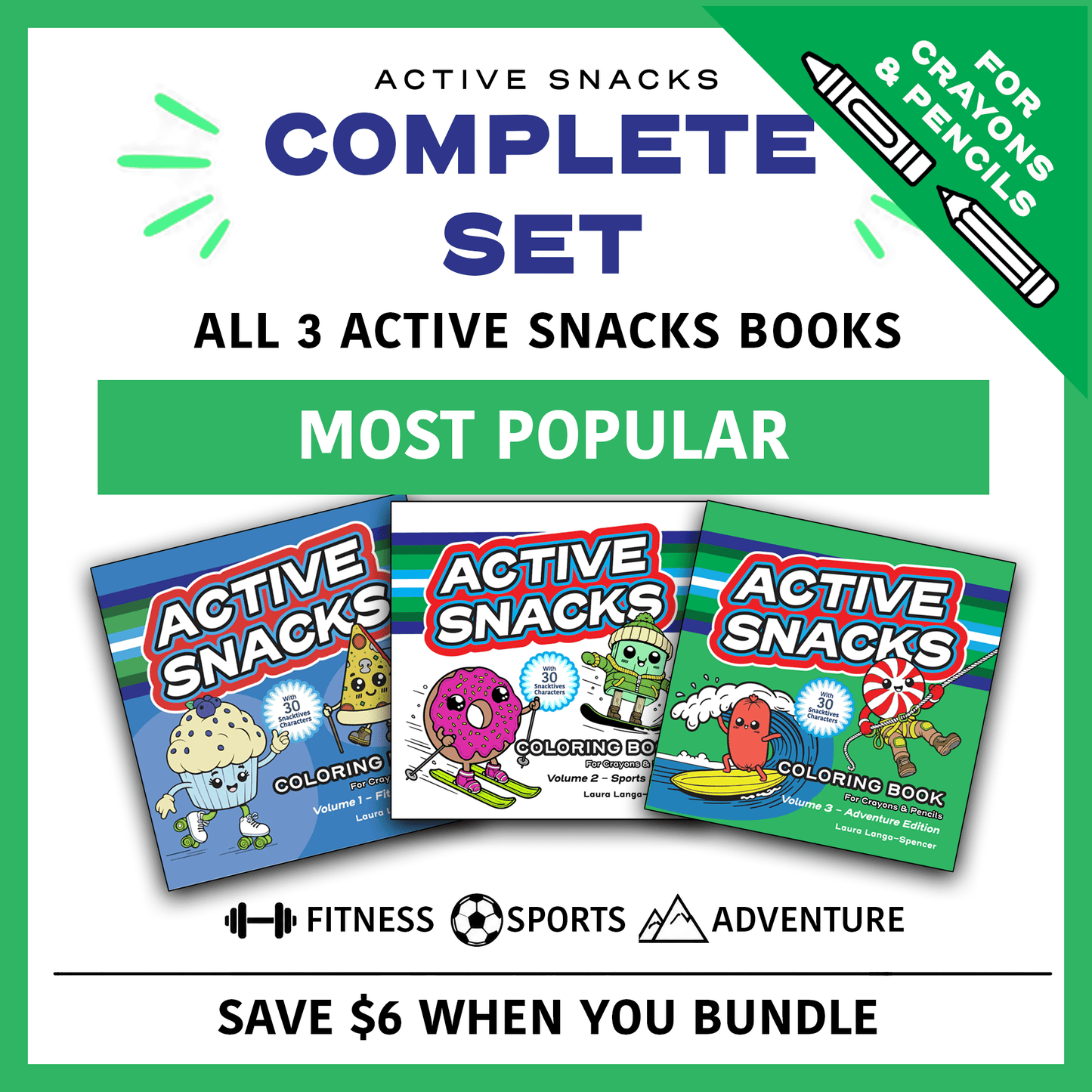 Complete Set - Active Snacks for Crayons & Pencils