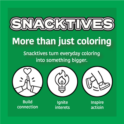 Relaxed Snacks Coloring Book for Crayons & Pencils