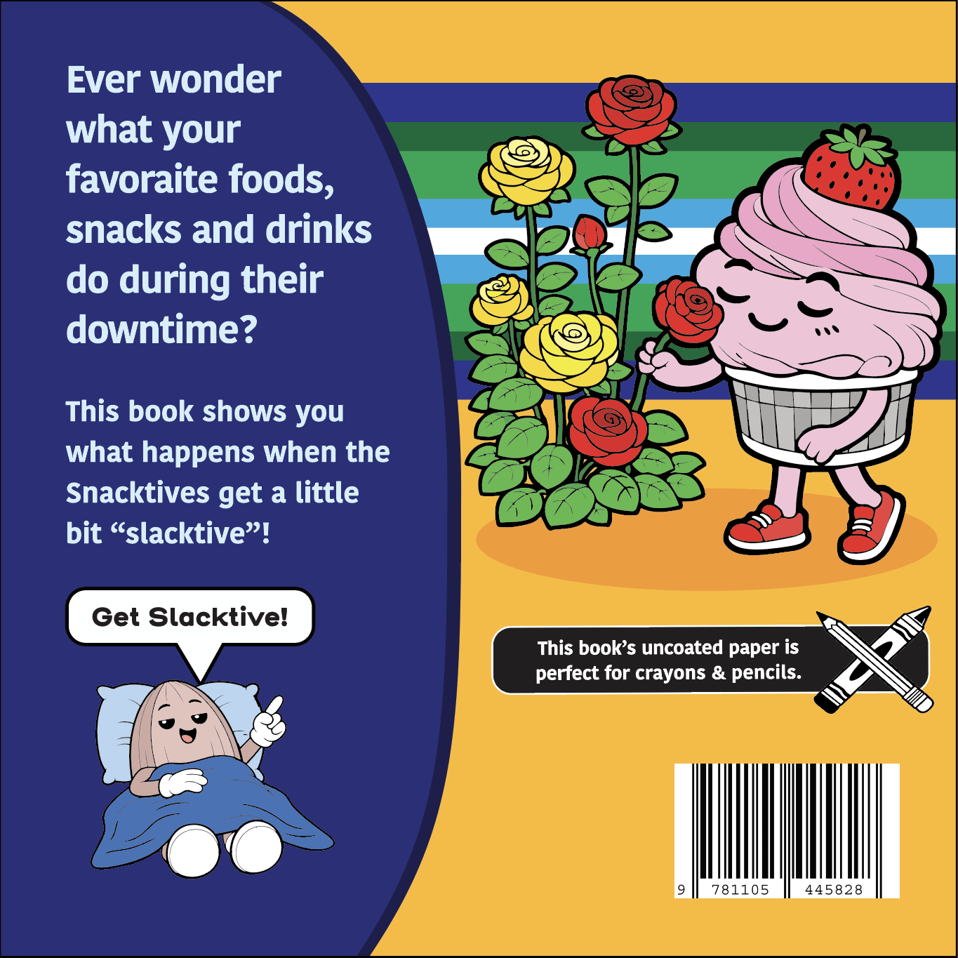 Relaxed Snacks Coloring Book for Crayons & Pencils