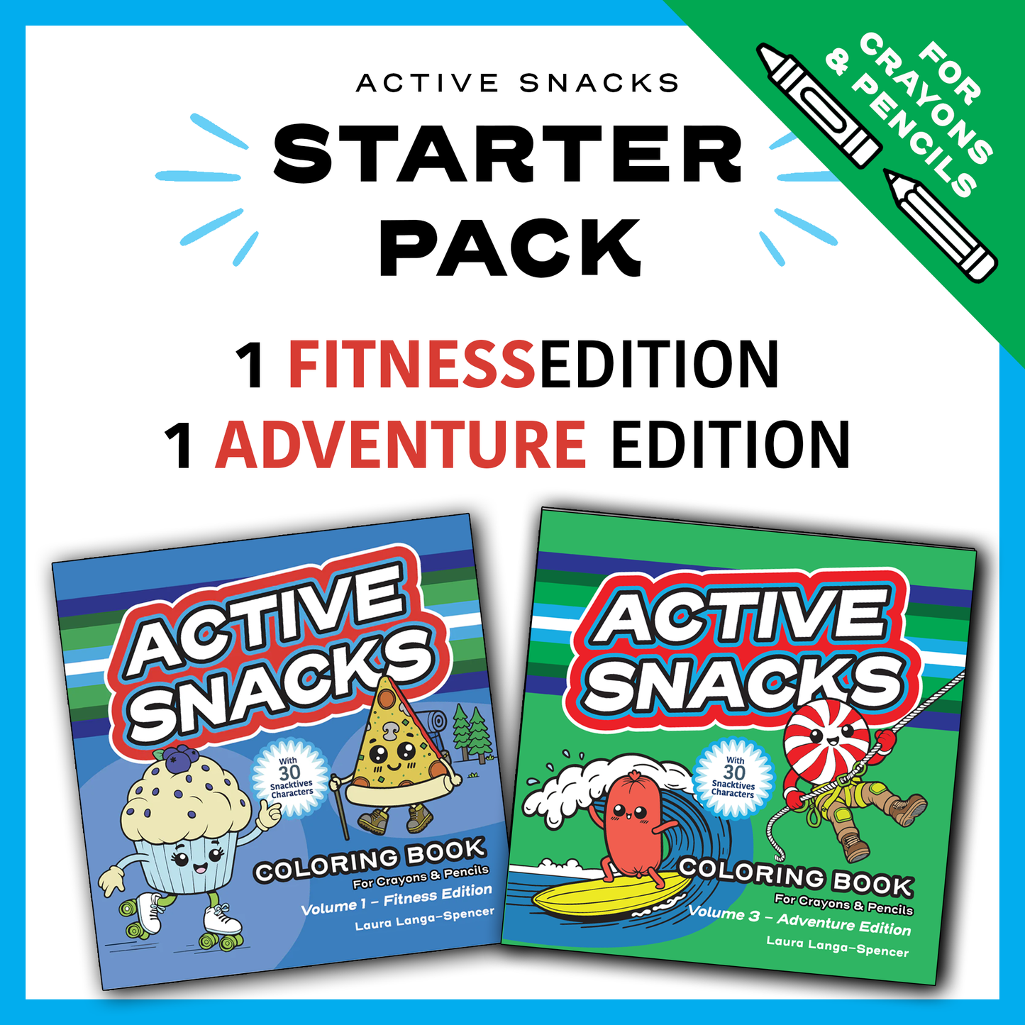 Starter Pack for Crayons & Pencils - Fitness & Adventure