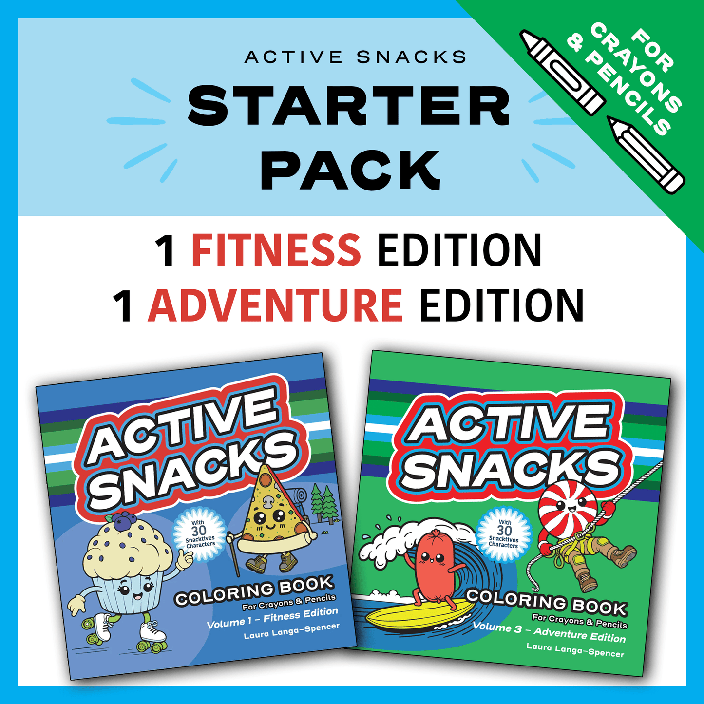 Starter Pack Made for Crayons & Pencils (Fitness & Adventure)