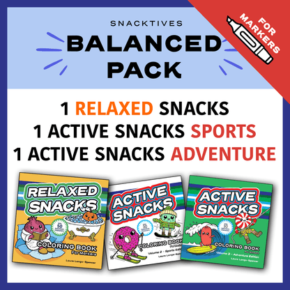 Balanced Pack - for Markers - Relaxed Snacks & Active Snacks (Sports & Adventure)