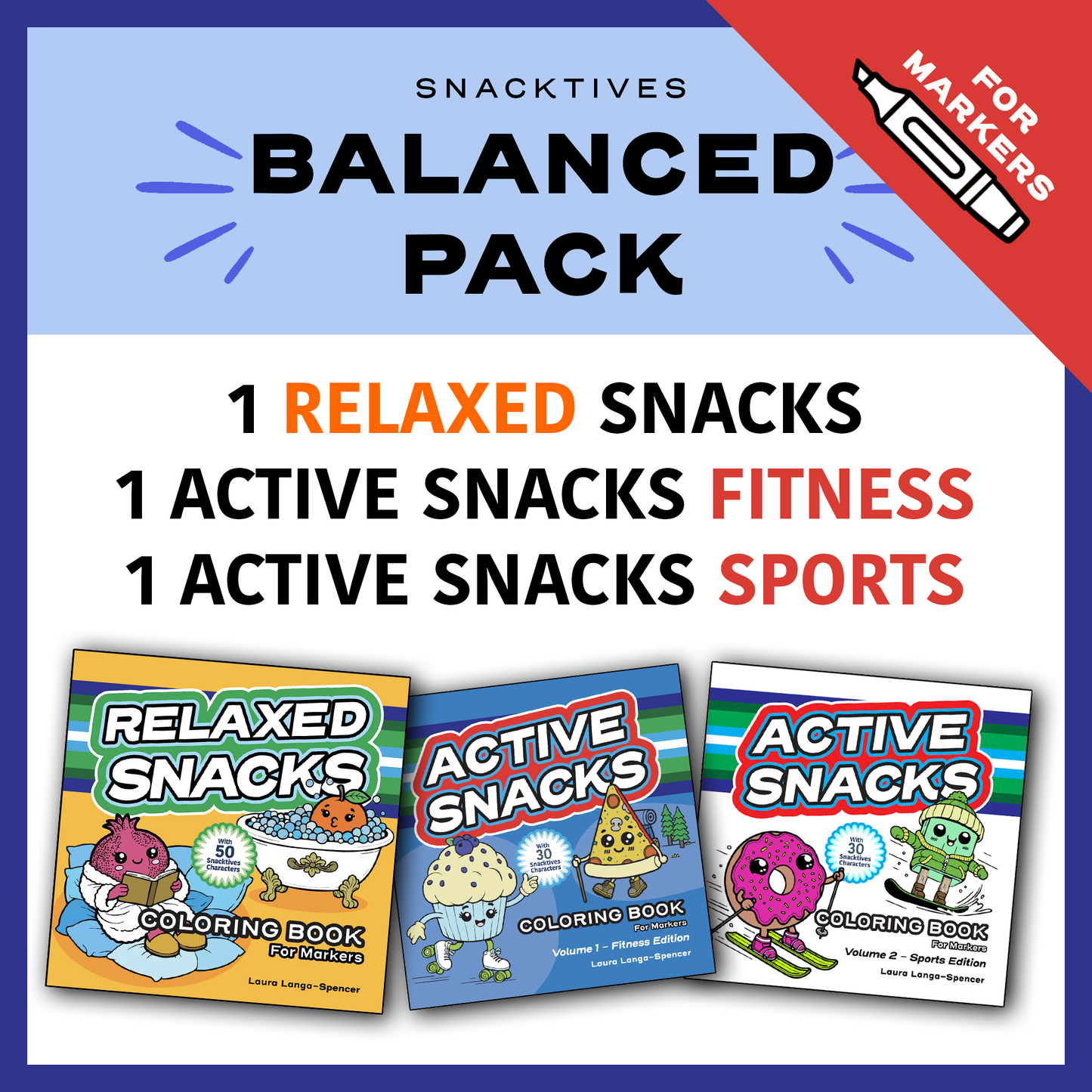 Balanced Pack - for Markers - Relaxed Snacks & Active Snacks (Fitness & Sports)