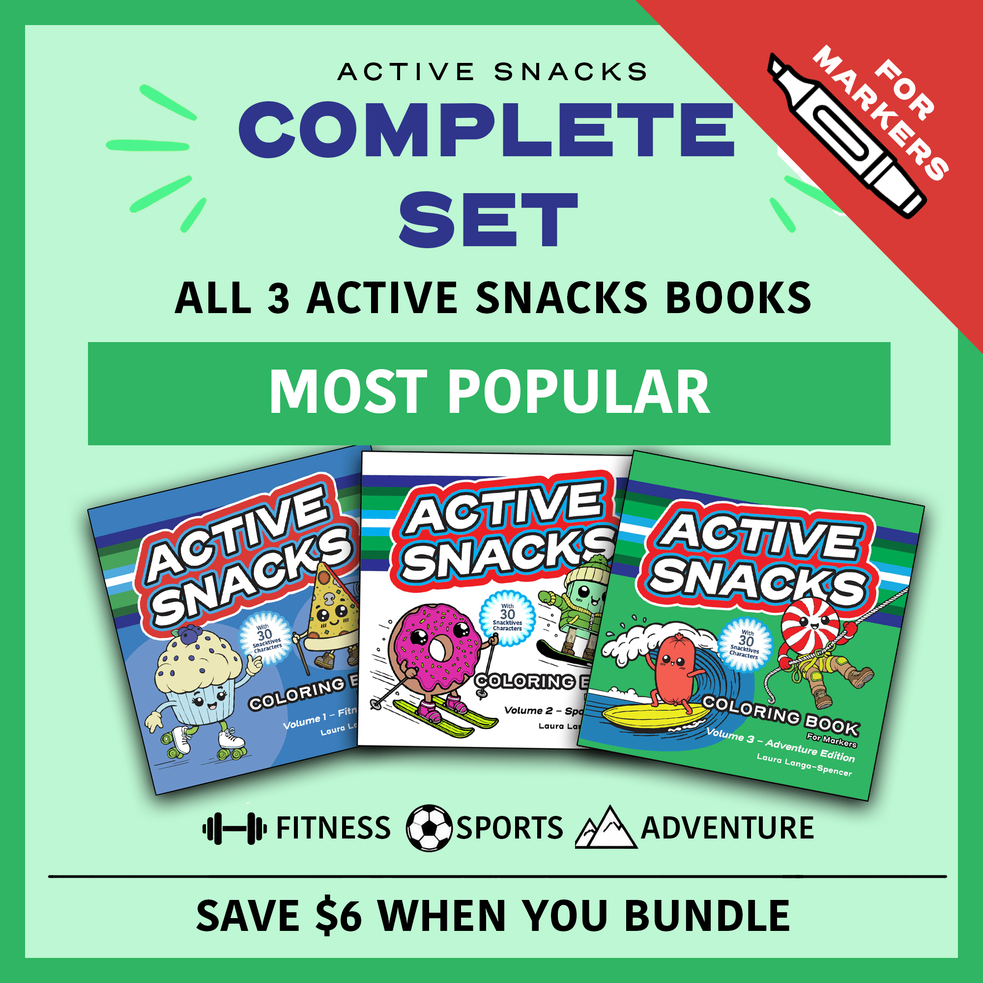 Complete Set of Active Snacks Made for Markers – Snacktives - Home of ...