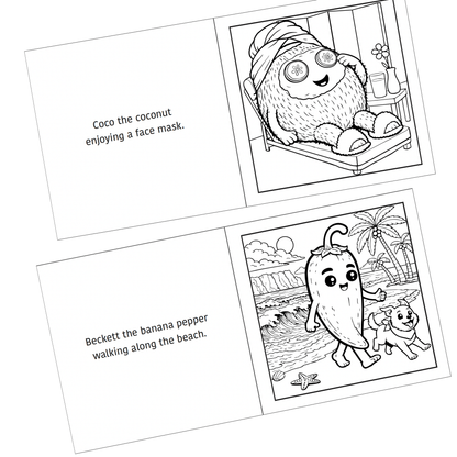 Relaxed Snacks Coloring Book for Markers