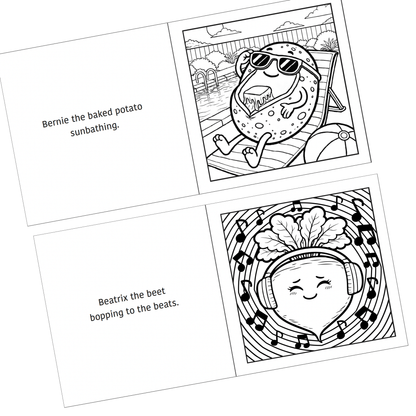 Relaxed Snacks Coloring Book for Markers