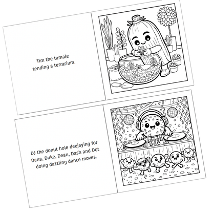 Relaxed Snacks Coloring Book for Markers